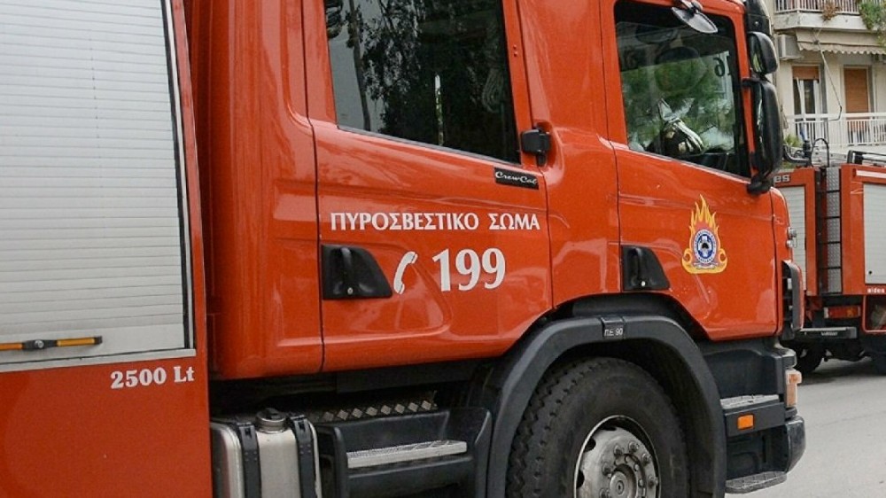 Φωτιά σε κολόνα της ΔΕΗ στα Βασιλικά στη Βόρεια Εύβοια