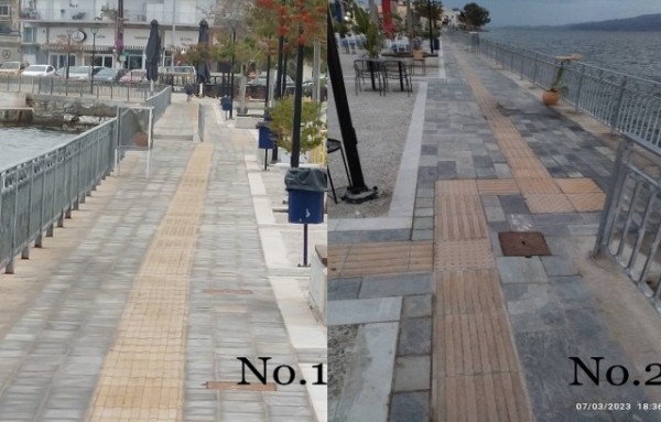 ΠΑΡΑΛΙΑ ΑΜΑΡΥΝΘΟΥ: Ασφαλής η λωρίδα των τυφλών - Έχει παράκαμψη πριν το κάγκελο (φωτό)