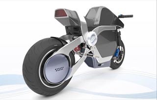 Φουτουριστική ηλεκτροκίνητη μοτοσυκλέτα