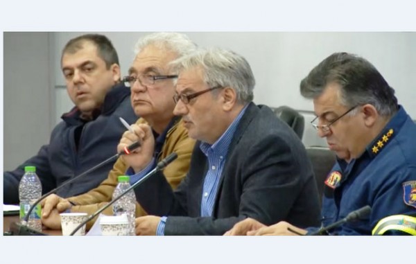 Ο Γιώργος Ακριώτης στη συνεδρίαση της Πολιτικής Προστασίας Εύβοιας