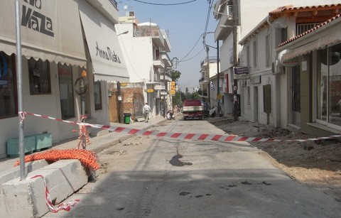 Σε εξέλιξη οι εργασίες ανάπλασης στην οδό Πινδάρου