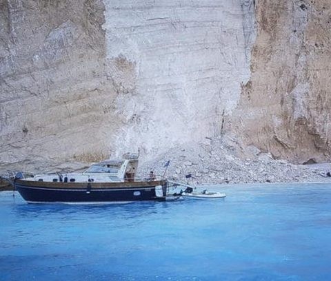 ΖΑΚΥΝΘΟΣ: Σοκαριστικό ΒΙΝΤΕΟ από το Ναυάγιο την ώρα της κατολίσθησης