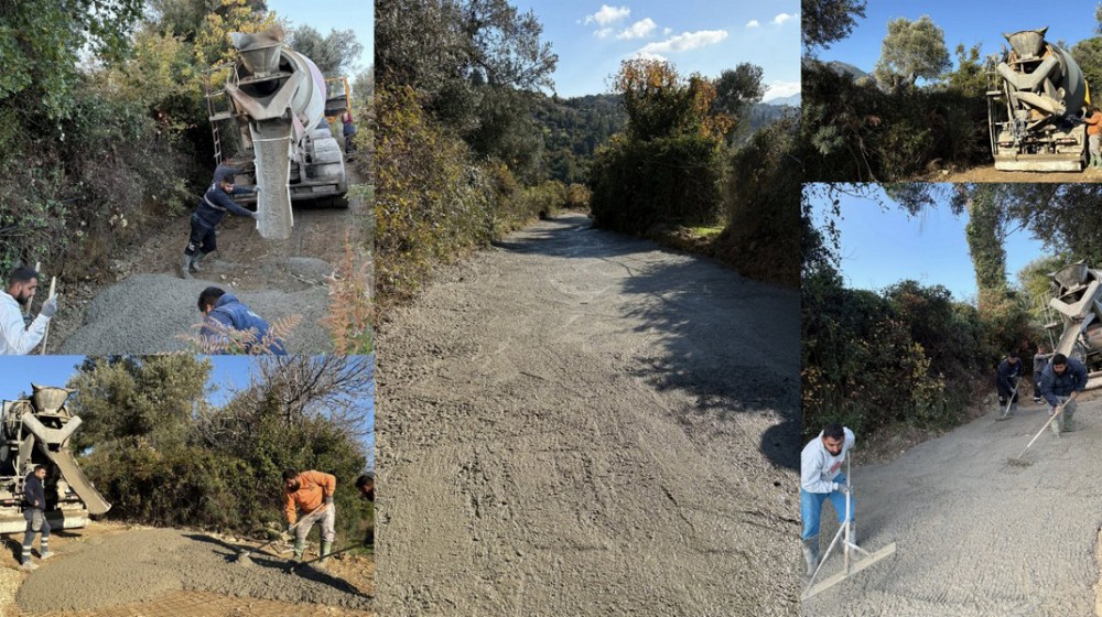 ΔΗΜΟΣ ΚΥΜΗΣ- ΑΛΙΒΕΡΙΟΥ: Τσιμεντόστρωση στον αγροτικό δρόμο των Χαρακόπων στα Βίταλα