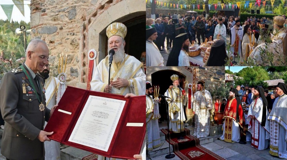 Ο Μητροπολίτης κ. Χρυσόστομος τίμησε τον Αρχηγό ΓΕΕΘΑ Δημήτρη Χούπη