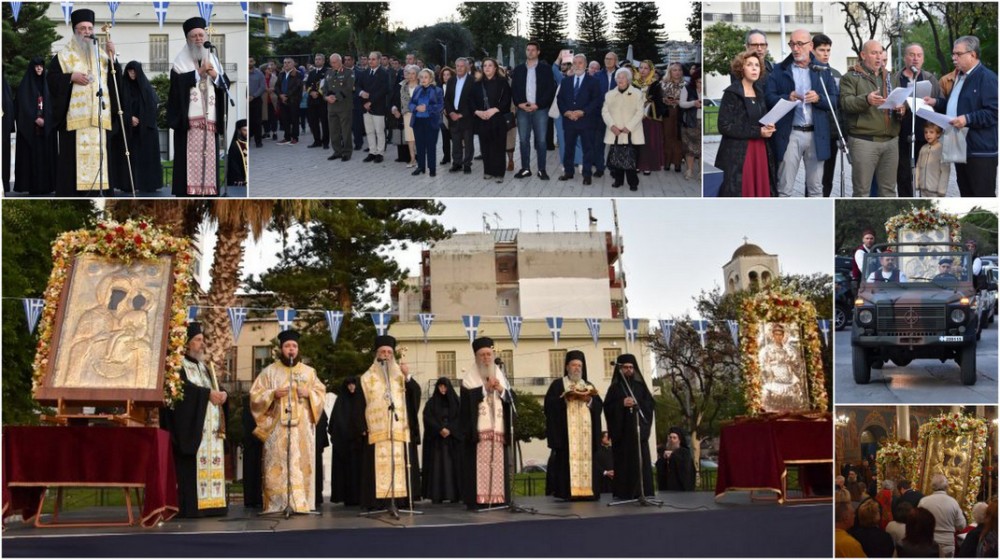 Η Παναγία Εικοσιφοίνισσα στη Χαλκίδα – Συγκίνηση στην υποδοχή της θαυματουργής εικόνας
