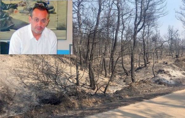 ΦΩΤΙΑ ΕΥΒΟΙΑ: Στον τόπο της πυρκαγιάς και ο Θανάσης Ζεμπίλης