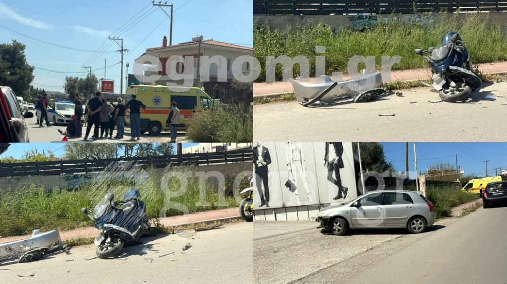 Τροχαίο ατύχημα με τραυματισμό στον δρόμο Χαλκίδας -Αρτάκης (φωτό)