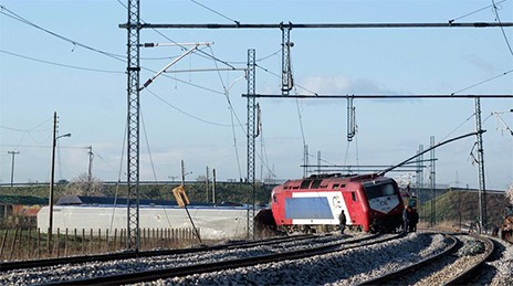 Εκτροχιασμός τρένου στη Λάρισα