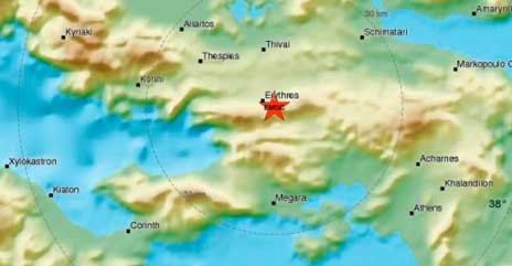 Σεισμός 3,7 Ρίχτερ στη Θήβα το πρωί της Παρασκευής