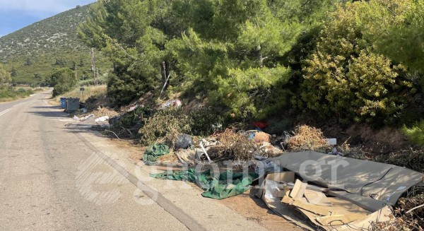 ΛΟΥΚΙΣΙΑ: Χωματερή δίπλα σε κάδους απορριμμάτων