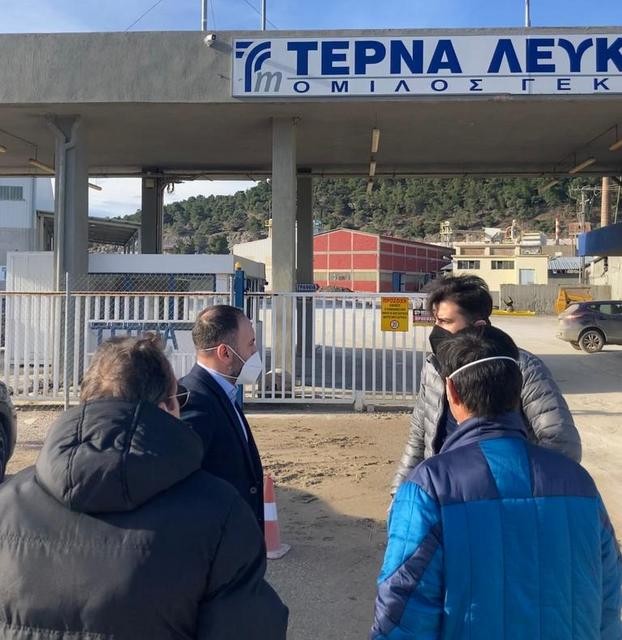 ΜΑΝΤΟΥΔΙ: Επίσκεψη του Μίλτου  Χατζηγιαννάκη τις εγκαταστάσεις της εταιρείας ΤΕΡΝΑ