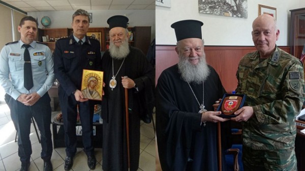 Εθιμοτυπικές επισκέψεις του Μητροπολίτη Χαλκίδος σε Στρατό και Αστυνομία