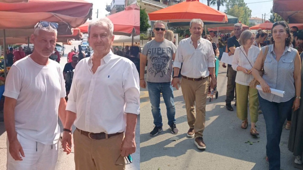 ΧΑΛΚΙΔΑ: Γαλάνης και Πάνος πήγαν στη Λαϊκή Αγορά του Σαββάτου