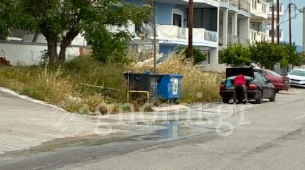 ΛΕΩΦΟΡΟΣ ΜΑΚΑΡΙΟΥ-ΧΑΛΚΙΔΑ: Ο δρόμος πλημμυρίζει από υγρά απόβλητα