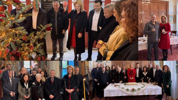 ΧΑΛΚΙΔΑ: Με κόκκινο φόρεμα και συμβολισμούς η Πρωτοχρονιά της Δημάρχου