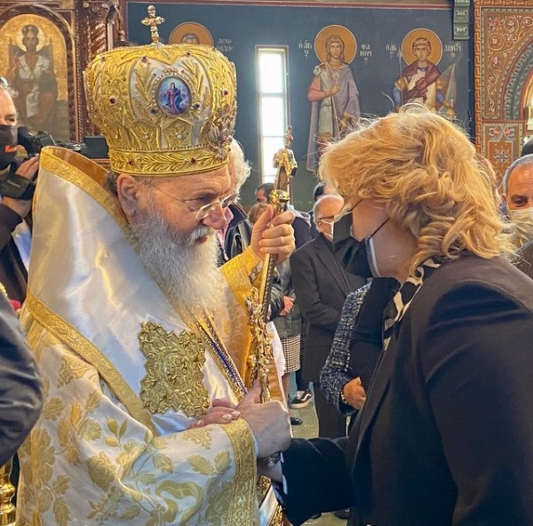 Στην τελετή βράβευσης του Μητροπολίτη Κορίνθου η Δήμαρχος Χαλκιδέων
