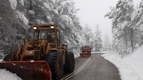 ΕΥΒΟΙΑ - ΧΙΟΝΙΑΣ 2019: Αλυσίδες μόνο στο τμήμα Στενή-Στρόπωνες