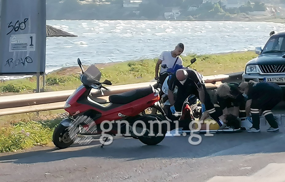 Τροχαίο ατύχημα στη Λιανή Αμμο Χαλκίδας