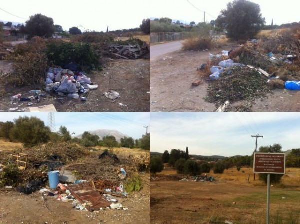 Γέμισε σκουπιδότοπους η Ερέτρια ακόμη και σε αρχαιολογικούς χώρους
