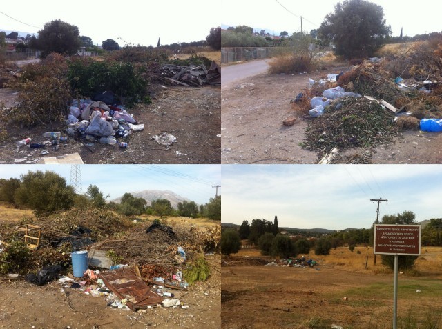 Γέμισε σκουπιδότοπους η Ερέτρια ακόμη και σε αρχαιολογικούς χώρους