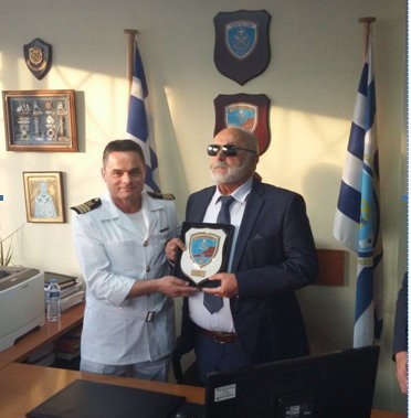 Ο Παναγιώτης Κουρουμπλής στο Λιμεναρχείο Αιδηψού