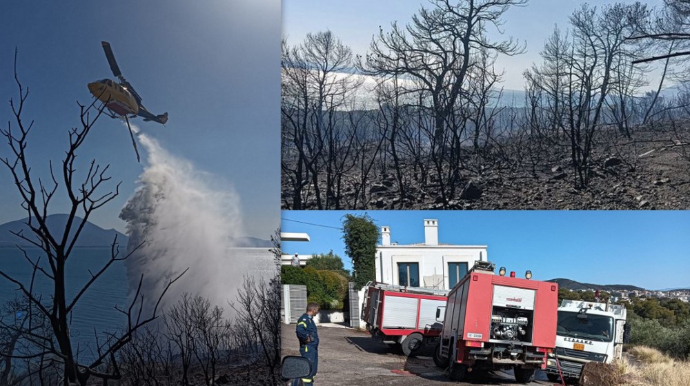 ΑΡΤΑΚΗ: Υπό έλεγχο η φωτιά στην Ακτή Βολέρι - Οι φλόγες ... έγλειψαν τα σπίτια