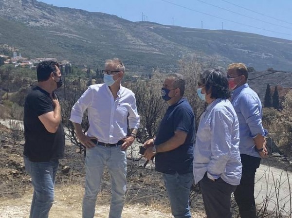 Την καμένη γη των Στύρων επισκέφτηκε ο Σπύρος Πνευματικός