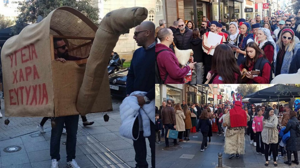 ΧΑΛΚΙΔΑ: Παραδοσιακά κάλαντα με ...καμήλα στον πεζόδρομο της Αβάντων