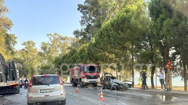 ΧΑΛΚΙΔΑ - ΑΓΙΟΣ ΣΤΕΦΑΝΟΣ: Νέο τροχαίο ατύχημα στο δρόμο προς Λάμψακο το απόγευμα της Πέμπτης (φωτό)