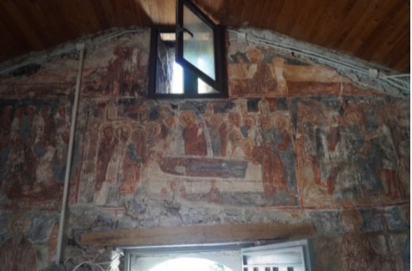 Προστασία τοιχογραφιών στον Αγιο Γεώργιο Βατώντα