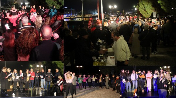 ΧΑΛΚΙΔΑ -ΚΑΝΗΘΟΣ: Χορός, τραγούδια και κεράσματα στον πεζόδρομο πάνω από τα Αστέρια (φωτό)