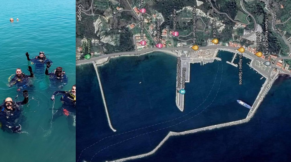 ΚΥΜΗ: Εθελοντικός καθαρισμός του βυθού στο λιμάνι από ομάδα δυτών