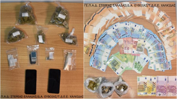 Με χασίς και 63.015 ευρώ συνελήφθησαν δύο άτομα στην Εύβοια