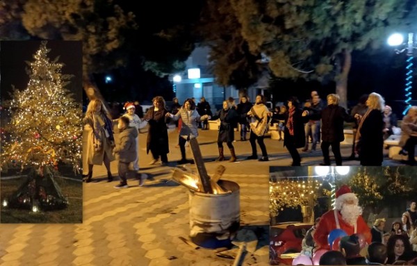 ΛΑΜΨΑΚΟΣ: Άναψαν το Χριστουγεννιάτικο Δένδρο με πολύ κέφι και χορό (φωτό)