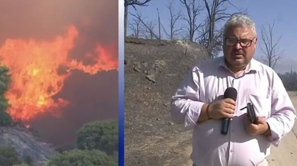 Φωτιά στην Πάτρα: Επεισόδιο σε ζωντανή σύνδεση ανάμεσα σε κάτοικο και τον δημοσιογράφο του ΣΚΑΪ Χρήστο Στρατουλάκο (VIDEO)