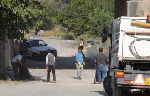Καθαρισμός στον καταυλισμό των Τσιγγάνων