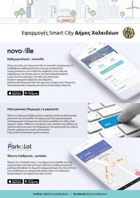 Έξυπνες εφαρμογές στην υπηρεσία των δημοτών από τον Δήμο Χαλκιδέων