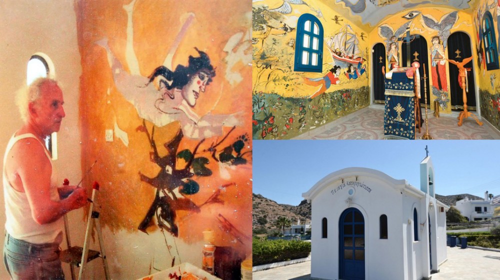 ΜΗΤΡΟΠΟΛΙΤΗΣ ΜΕΣΟΓΑΙΑΣ: Τερατογράφημα η ζωγραφική του Μυταρά σε εκκλησάκι του Σουνίου