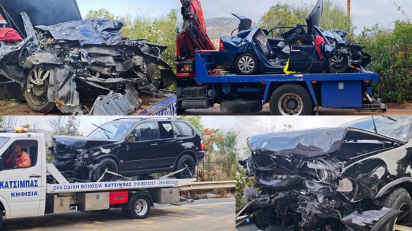 ΑΦΙΔΝΕΣ: Δύο νεκροί και τρεις σοβαρά τραυματίες στον παράδρομο της Εθνικής Οδού (VIDEO)