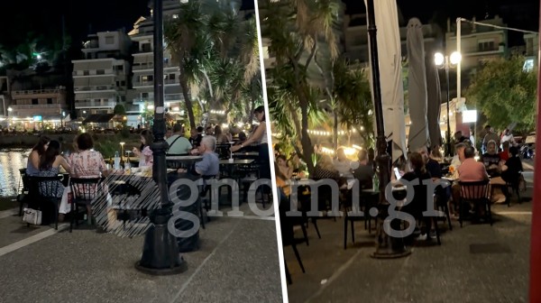 ΧΑΛΚΙΔΑ: Αδιάβατη η λεωφόρος Μακαρίου από τα τραπεζοκαθίσματα (VIDEO)