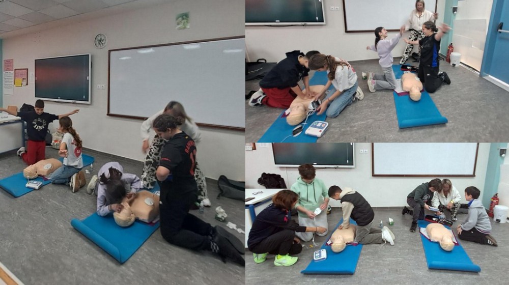 Μαθητές του 3ου Γυμνασίου Χαλκίδας εκπαιδεύονται στην ΚΑΡΠΑ και ετοιμάζονται για πανελλήνιο διαγωνισμό