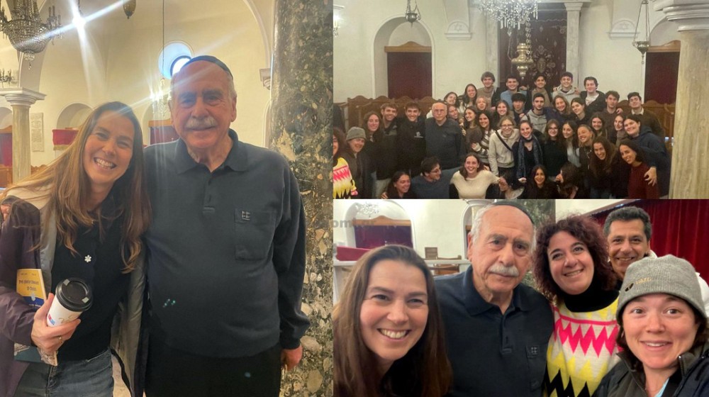 Φοιτητές από Πανεπιστήμιο της Νέας Υόρκης στην Εβραϊκή Συναγωγή της Χαλκίδας