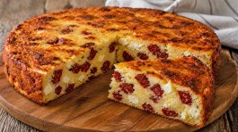 Πίτα με σουτζούκι και μανούρι