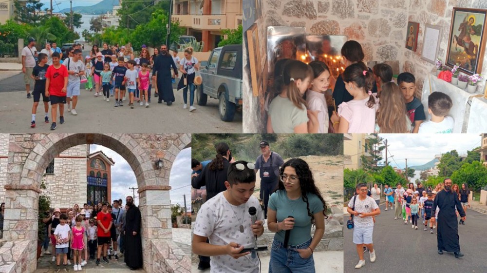 ΛΟΥΤΡΑ ΑΙΔΗΨΟΥ: Κατηχητική σύναξη με χορούς και τραγούδια στο παρεκκλήσι του Αγίου Δημητρίου