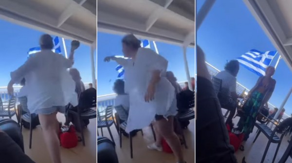 Απίστευτος τσακωμός σε πλοίο: Αγανακτισμένη επιβάτιδα πέταξε το ηχείο μιας άγνωστης στη θάλασσα (VIDEO)