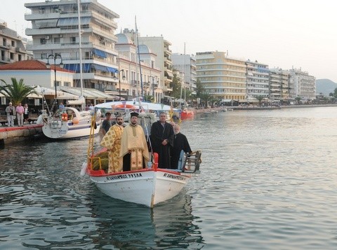 Η εικόνα της Παναγίας ήρθε με πλεούμενο από το Λευκαντί για τα Δημήτρια 2015