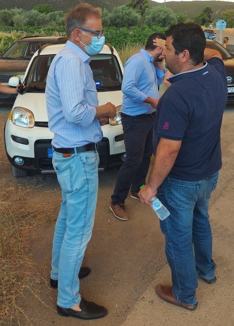 Ο Σπύρος Πνευματικός στο πύρινο μέτωπο της Βόρειας Εύβοιας