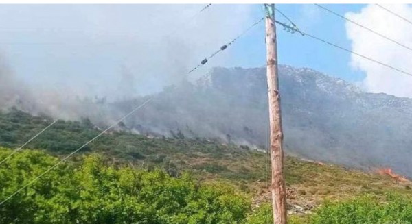 ΣΚΥΡΟΣ: Άρπαξε φωτιά σε περιοχή με χαμηλή βλάστηση στο Αχχίλι
