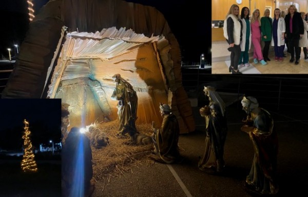 ΝΟΣΟΚΟΜΕΙΟ ΧΑΛΚΙΔΑΣ: Άναψε το Χριστουγεννιάτικο Δένδρο - Στήθηκε και φάτνη