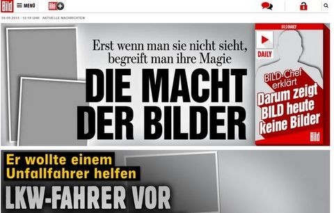 Η BILD κυκλοφόρησε χωρίς ούτε μία φωτογραφία